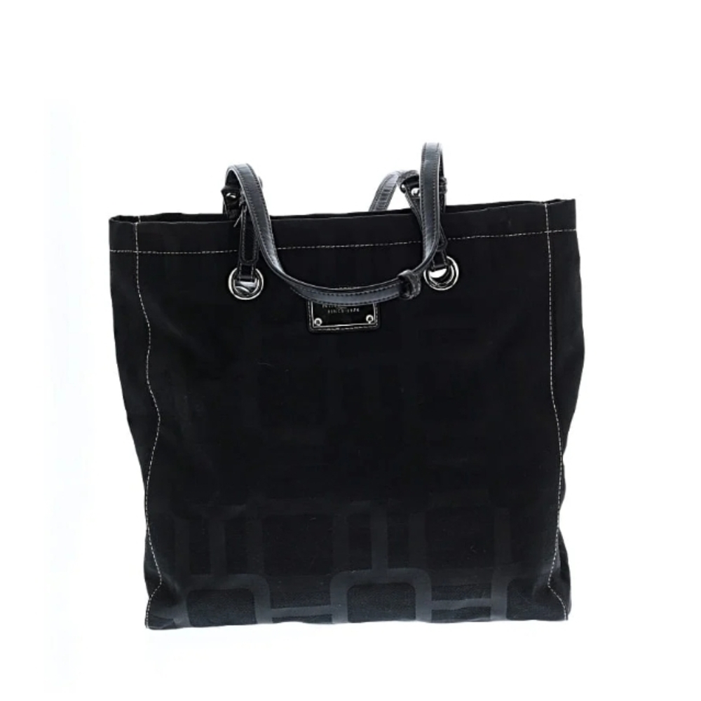 Nine West Black Canvas Tote